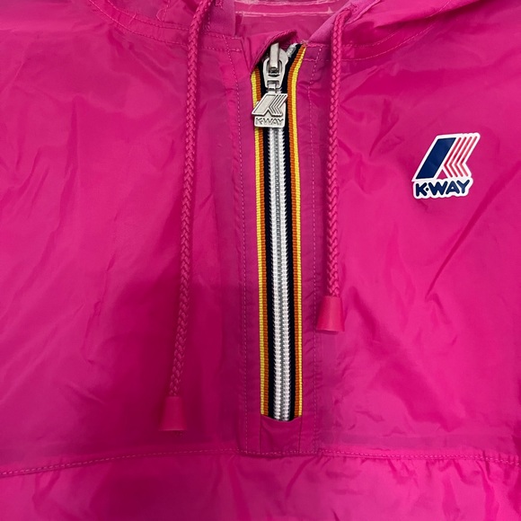 K-Way Pink Women’s Windbreaker Raincoat Size Small - Picture 3 of 6